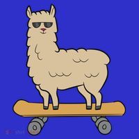Skateboarding Llama Alpaca Skateboard Llama Gift Mousepad thumb 1