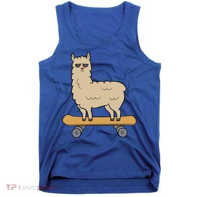 Skateboarding Llama Alpaca Skateboard Llama Gift Tank Top