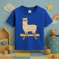 Skateboarding Llama Alpaca Skateboard Llama Gift Toddler T-Shirt thumb 3