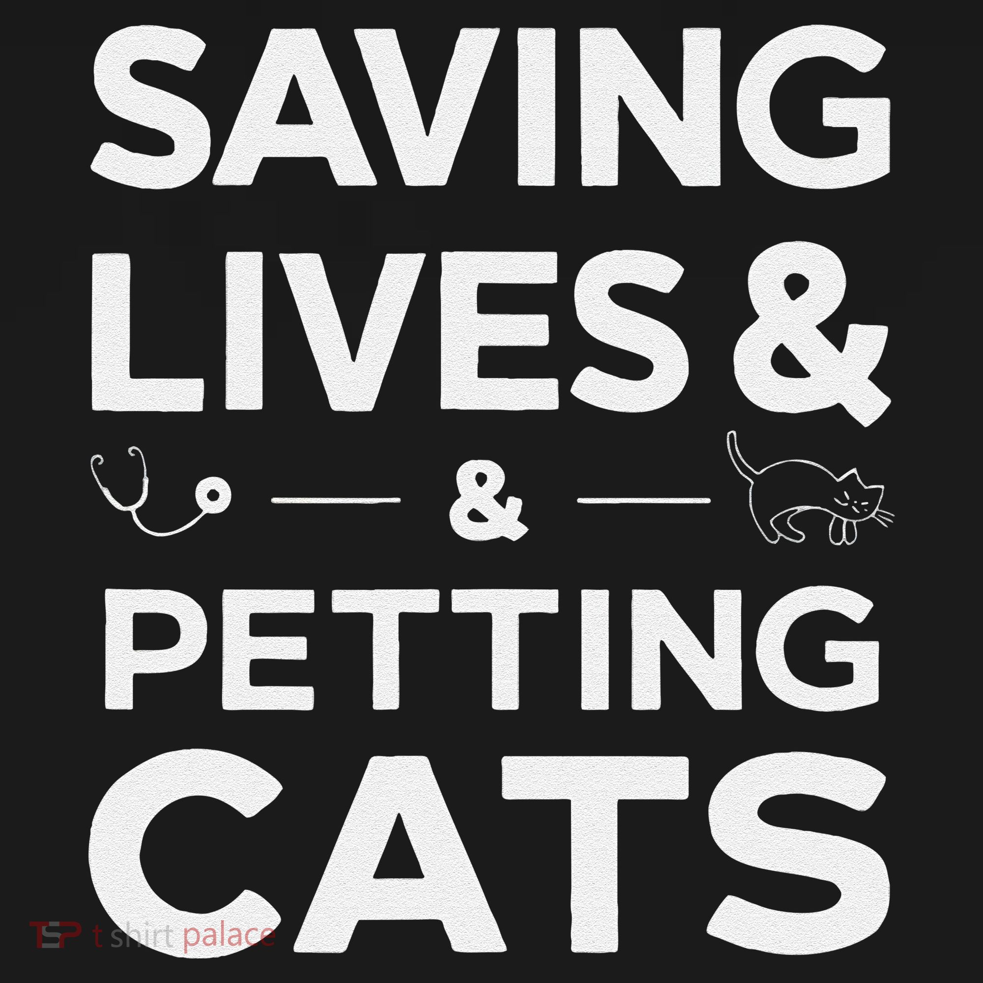 Saving Lives And Petting Cats Funny Medical Staff Doctor Women's Tank Top