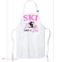 Ski Like A Girl Gift For Skiers Skiing Lover Apron thumb 0