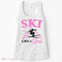 Ski Like A Girl Gift For Skiers Skiing Lover Women's Tank Top thumb 0