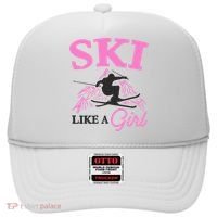 Ski Like A Girl Gift For Skiers Skiing Lover Hat thumb 0
