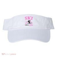 Ski Like A Girl Gift For Skiers Skiing Lover Visor thumb 0