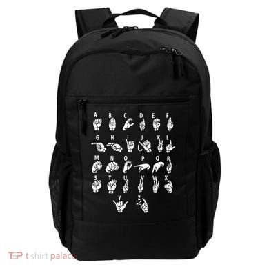Sign Language Alphabet For ASL Interpreter Deaf Teacher Stud Backpack