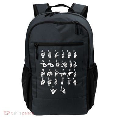 Sign Language Alphabet For ASL Interpreter Deaf Teacher Stud Backpack