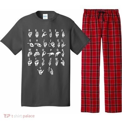 Sign Language Alphabet For ASL Interpreter Deaf Teacher Stud Pajama Set