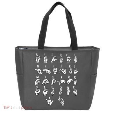 Sign Language Alphabet For ASL Interpreter Deaf Teacher Stud Tote Bag