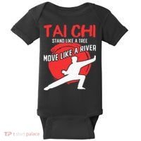 Stand Like a Tree Move Like a River Tai Chi Baby Bodysuit thumb 0
