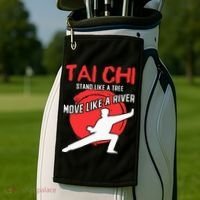 Stand Like a Tree Move Like a River Tai Chi Golf Towel thumb 2
