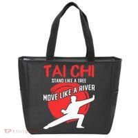 Stand Like a Tree Move Like a River Tai Chi Tote Bag thumb 0