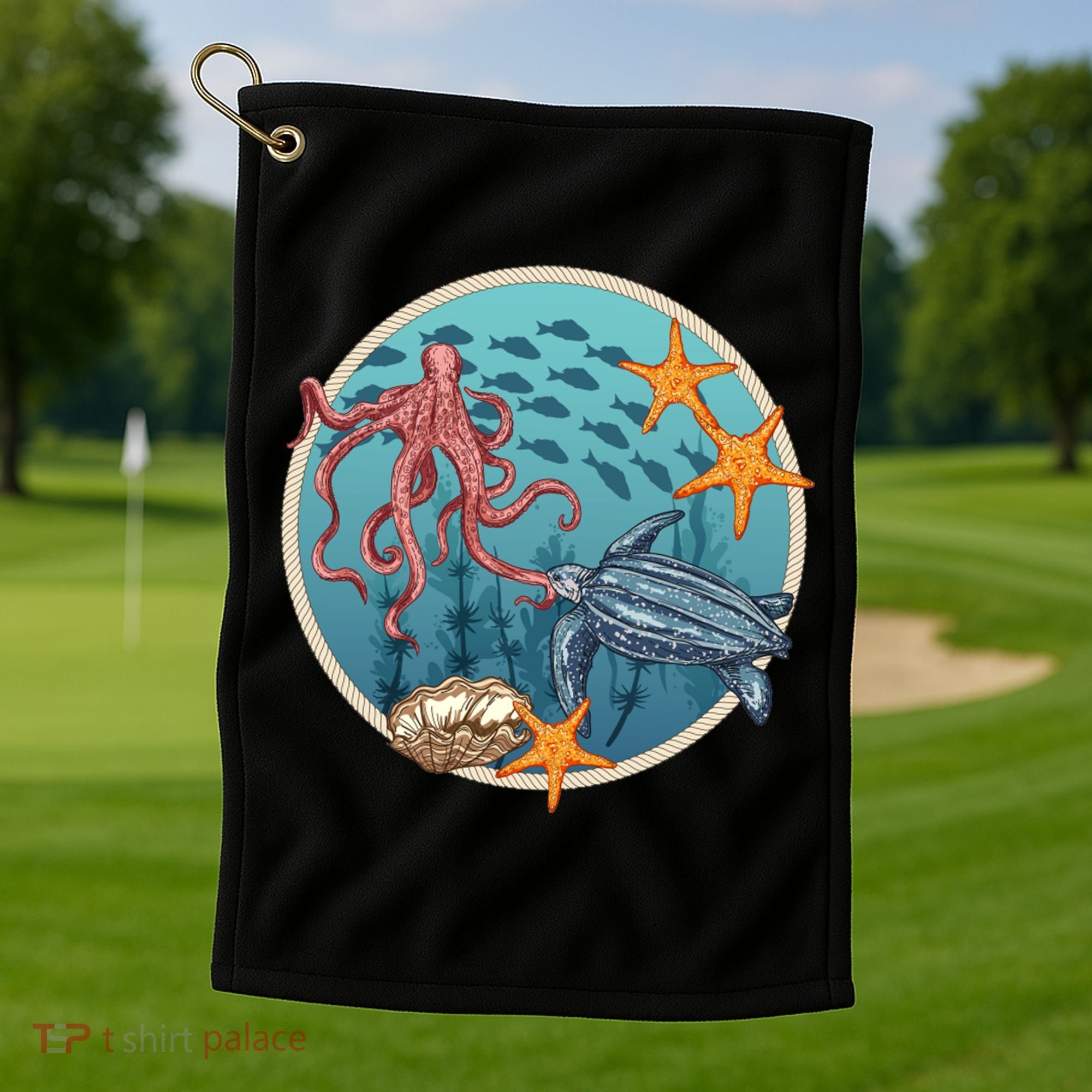 Sea Life Aquarium Cool Marine Golf Towel