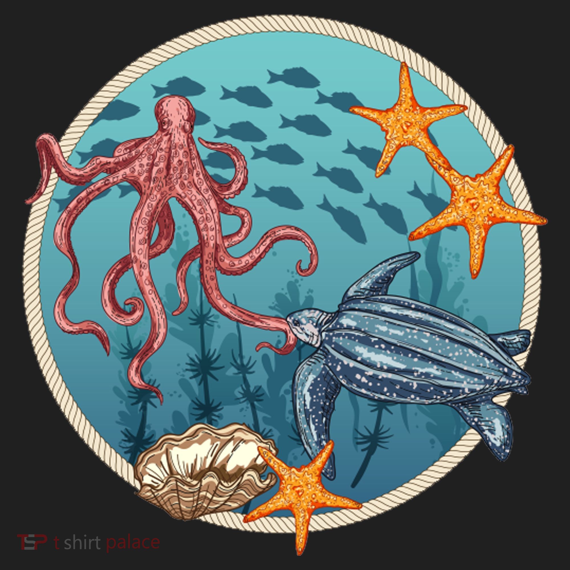 Sea Life Aquarium Cool Marine Golf Towel