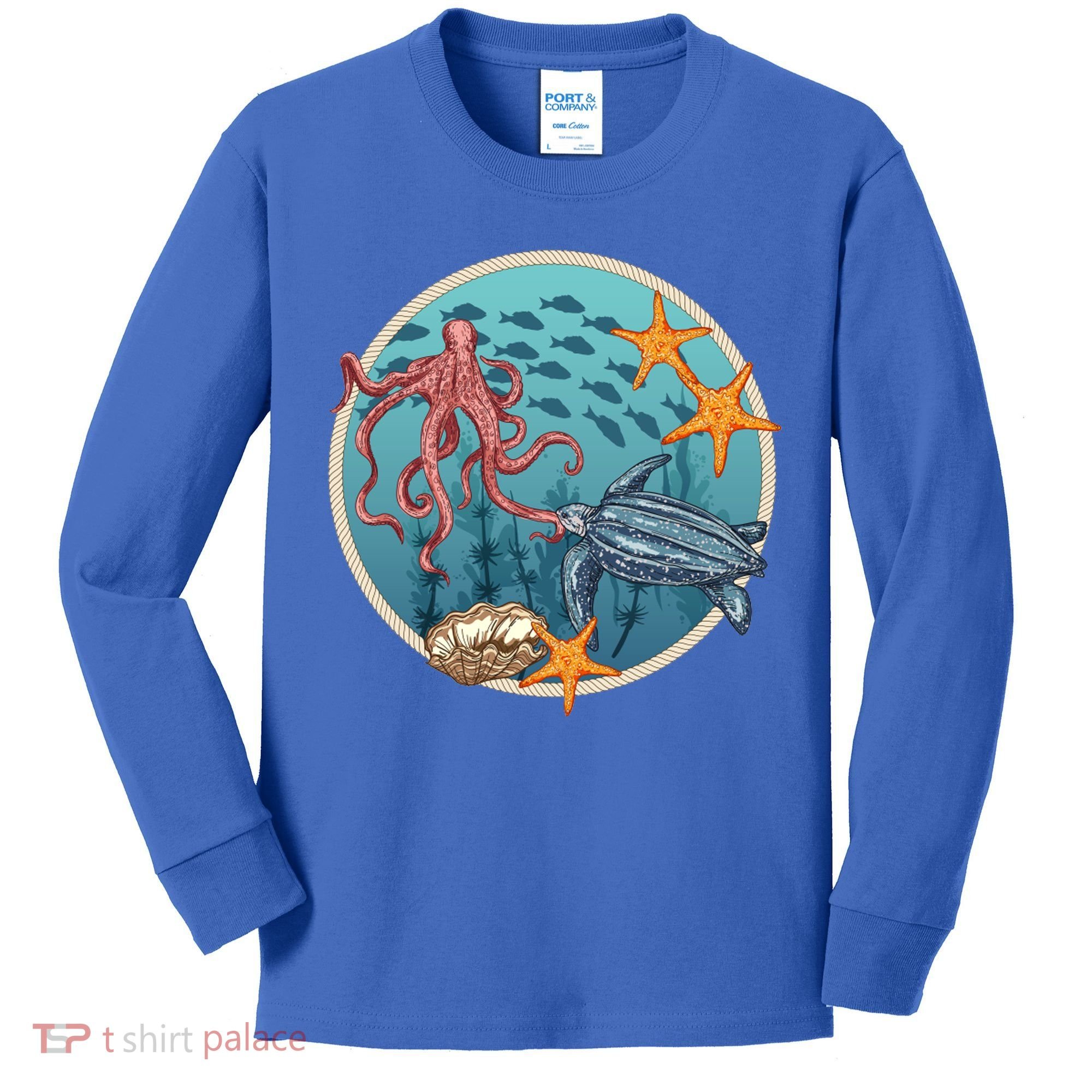 Sea Life Aquarium Cool Marine Kids Long Sleeve Shirt