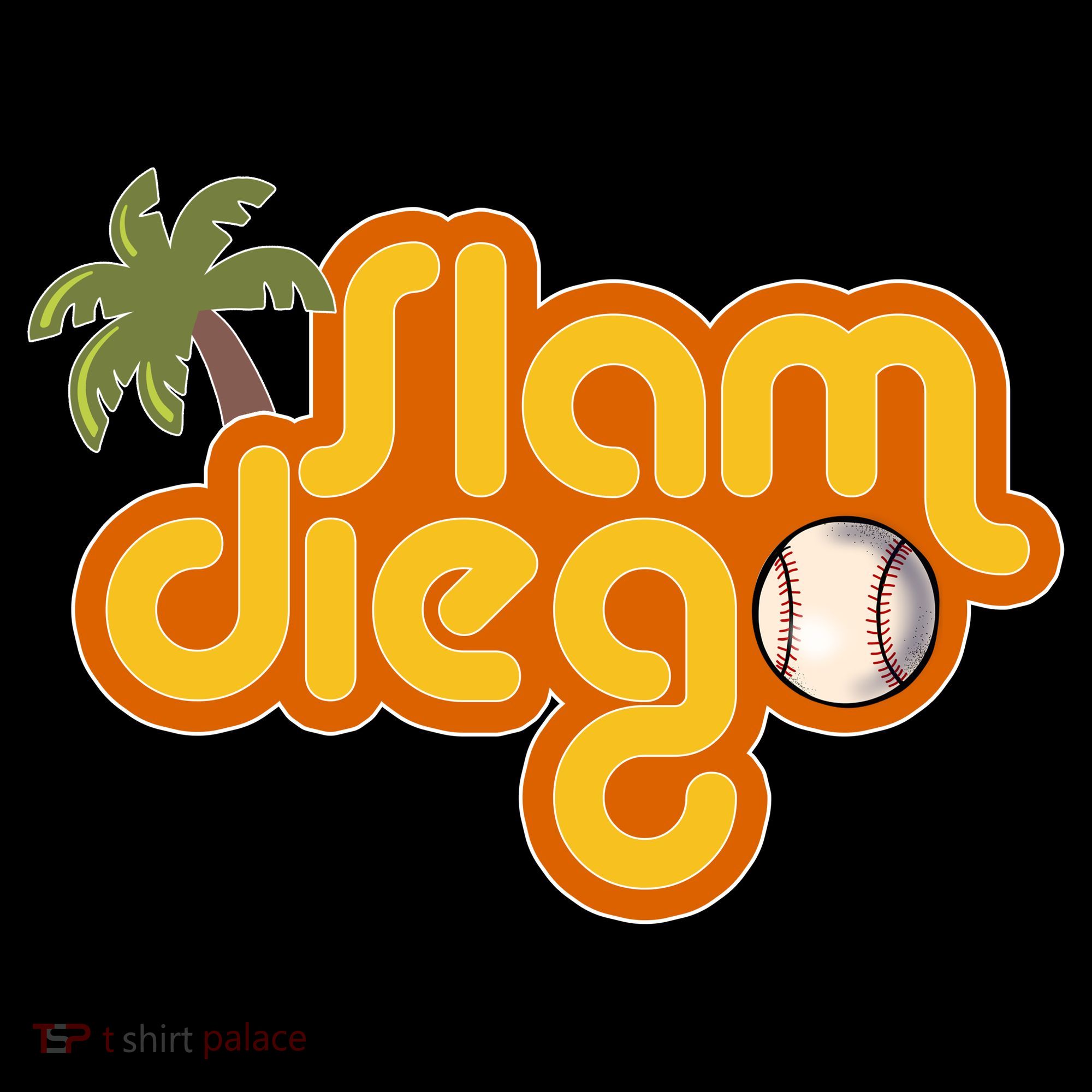 Slam Diego Tropical Baseball Ornament