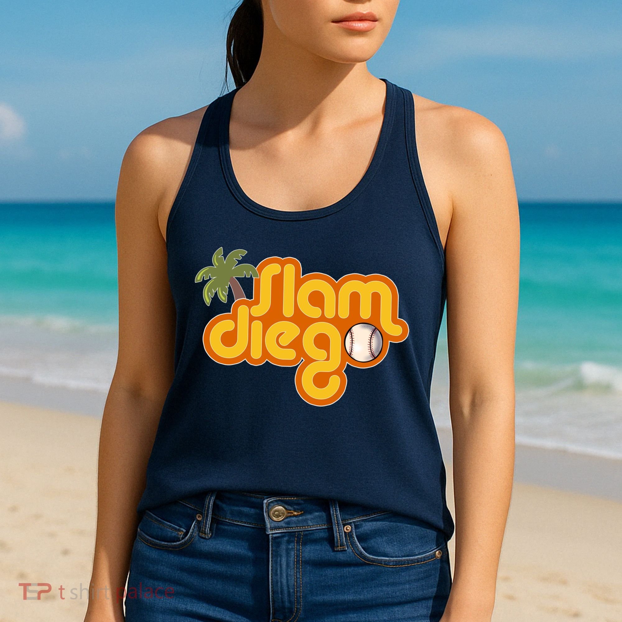 Slam Diego Tropical Baseball Women's Tank Top