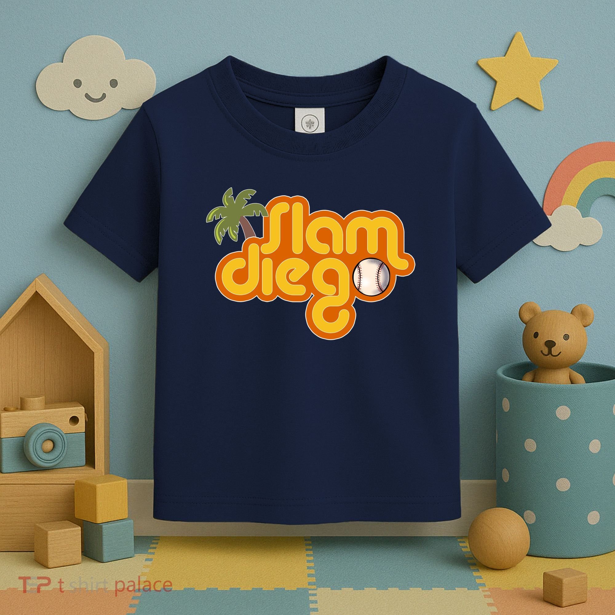 Slam Diego Tropical Baseball Toddler T-Shirt