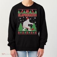 Slapsquatch Ugly Christmas Sweater Bigfoot Women's Sweatshirt thumb 0