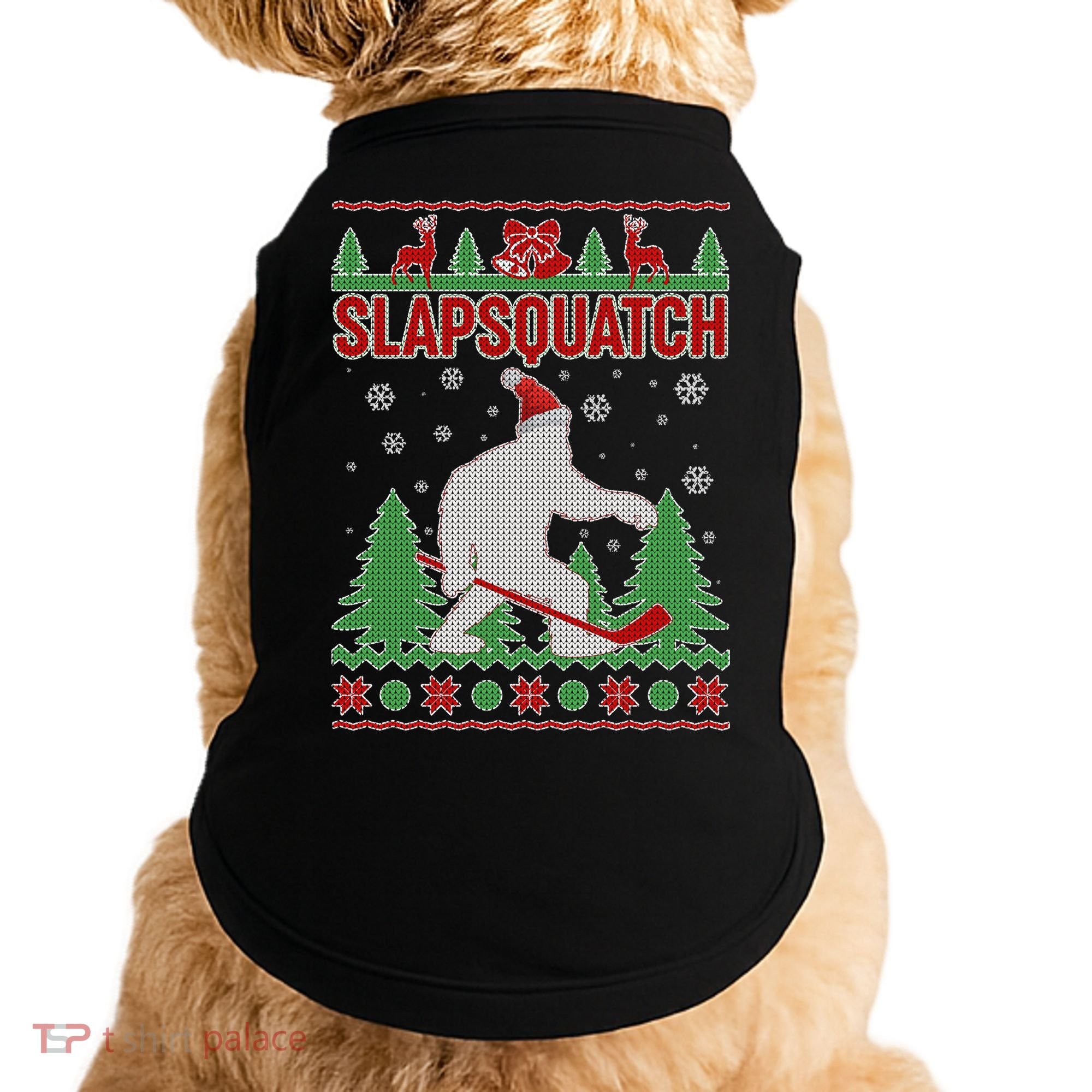 Slapsquatch Ugly Christmas Sweater Bigfoot Doggie Tank