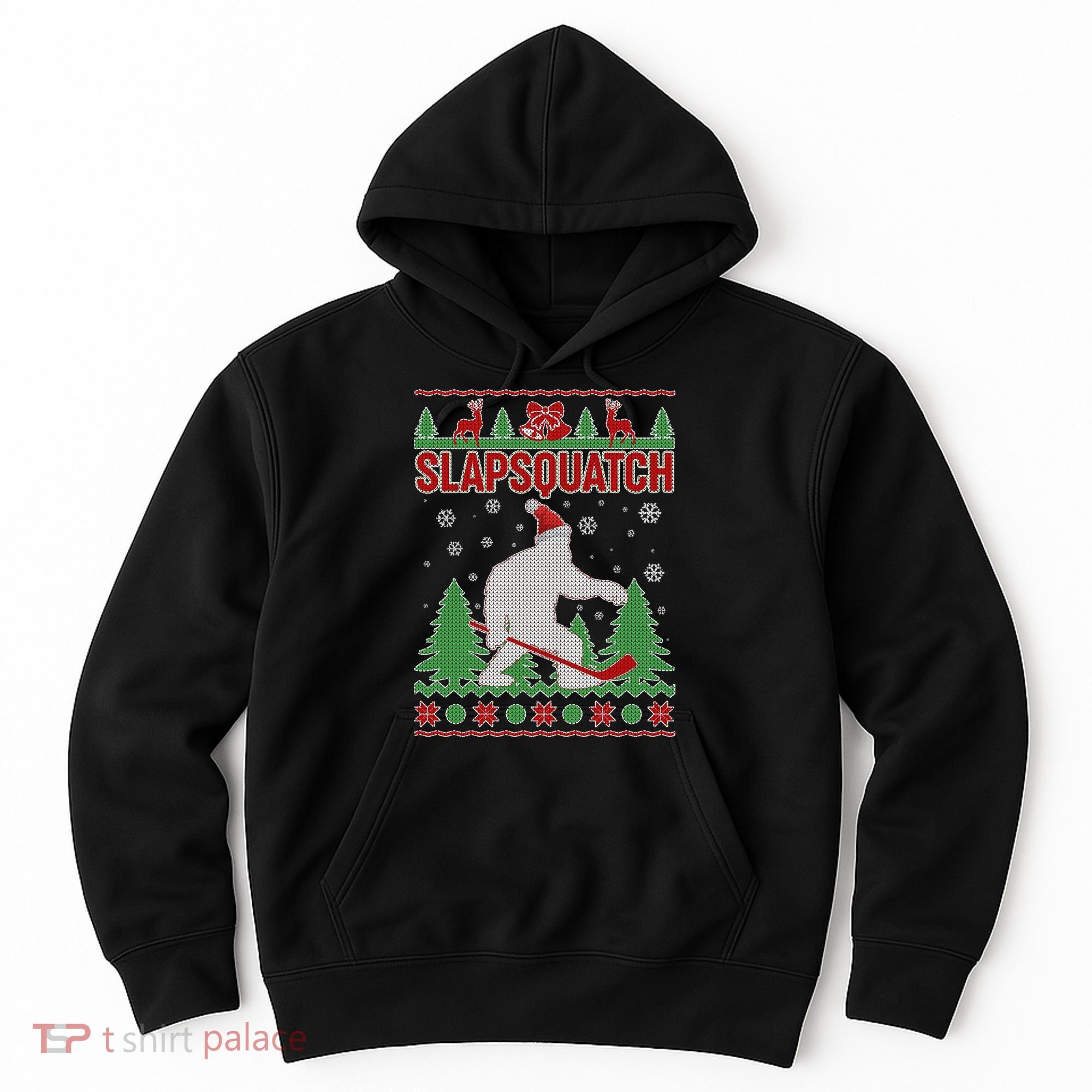 Slapsquatch Ugly Christmas Sweater Bigfoot Hoodie