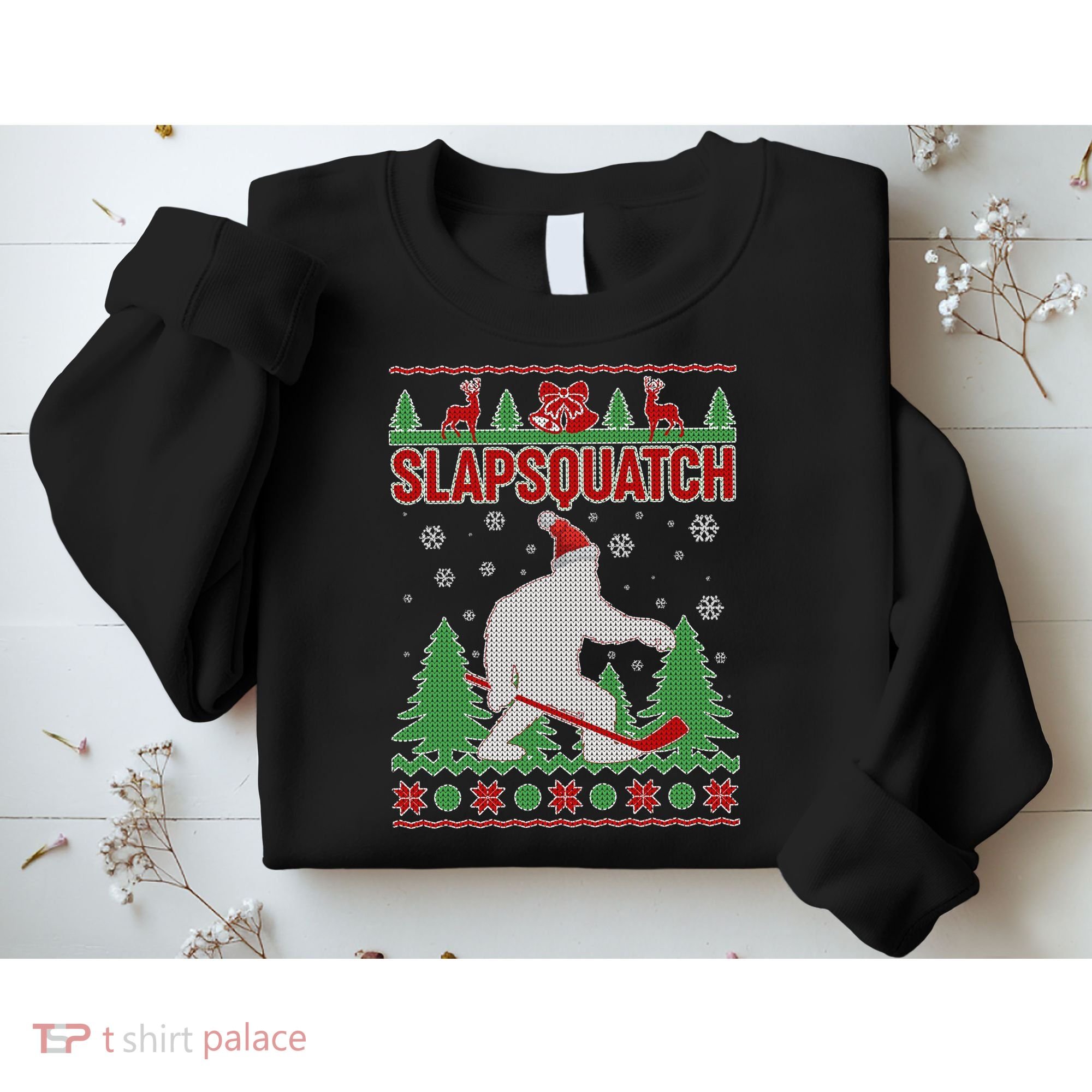 Slapsquatch Ugly Christmas Sweater Bigfoot Sweatshirt