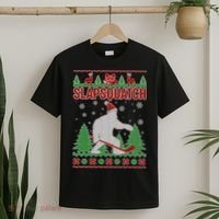 Slapsquatch Ugly Christmas Sweater Bigfoot T-Shirt thumb 2