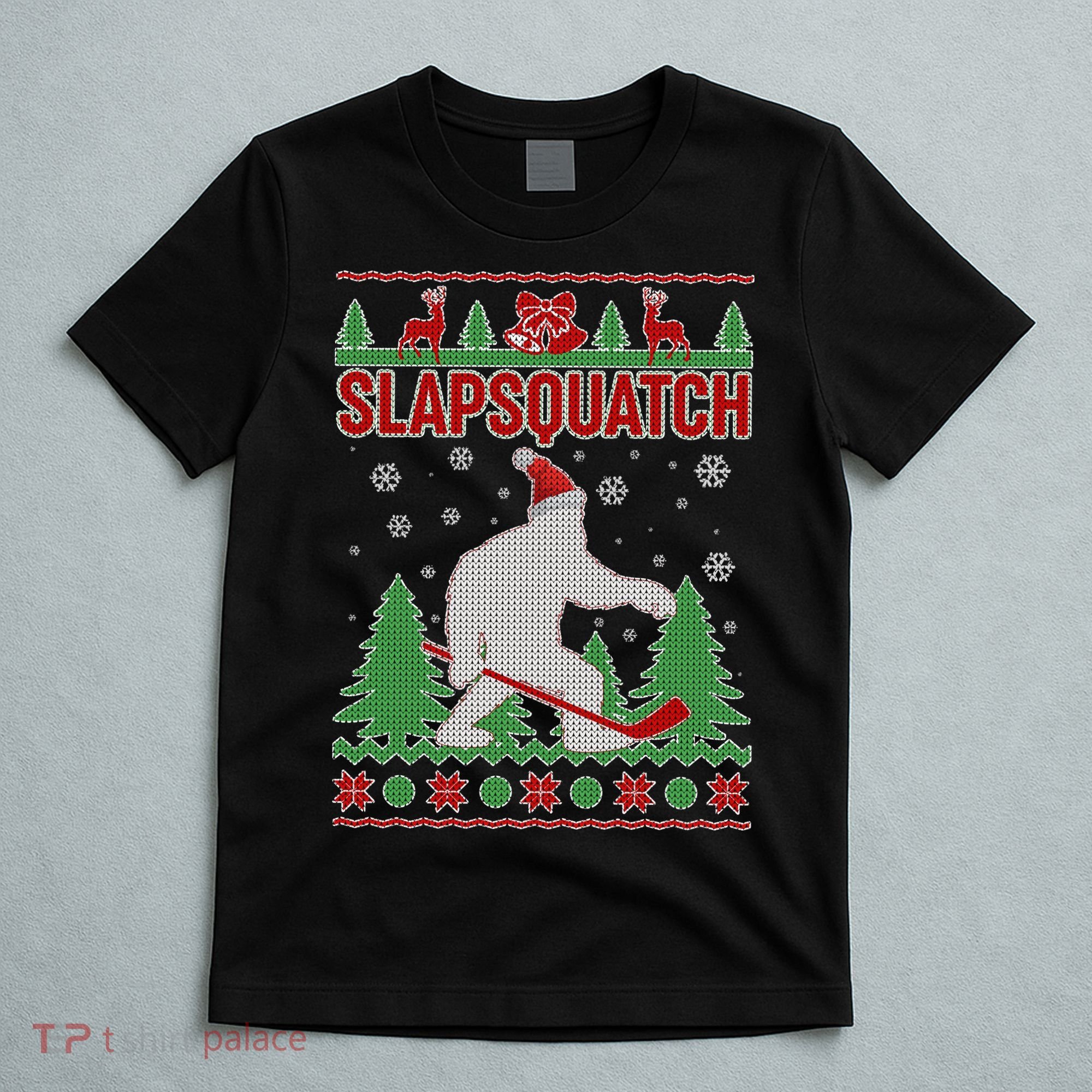 Slapsquatch Ugly Christmas Sweater Bigfoot T-Shirt