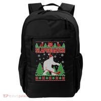 Slapsquatch Ugly Christmas Sweater Bigfoot Backpack thumb 0