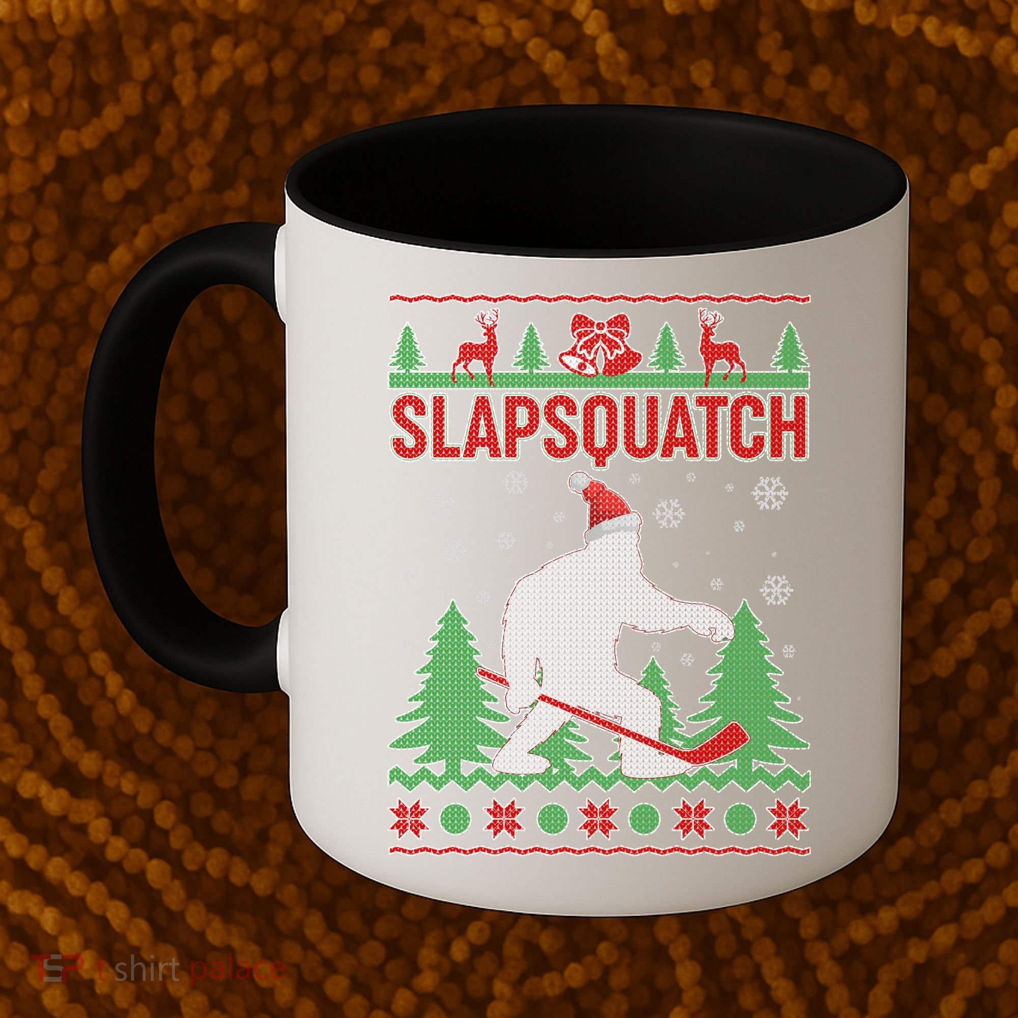 Slapsquatch Ugly Christmas Sweater Bigfoot Coffee Mug