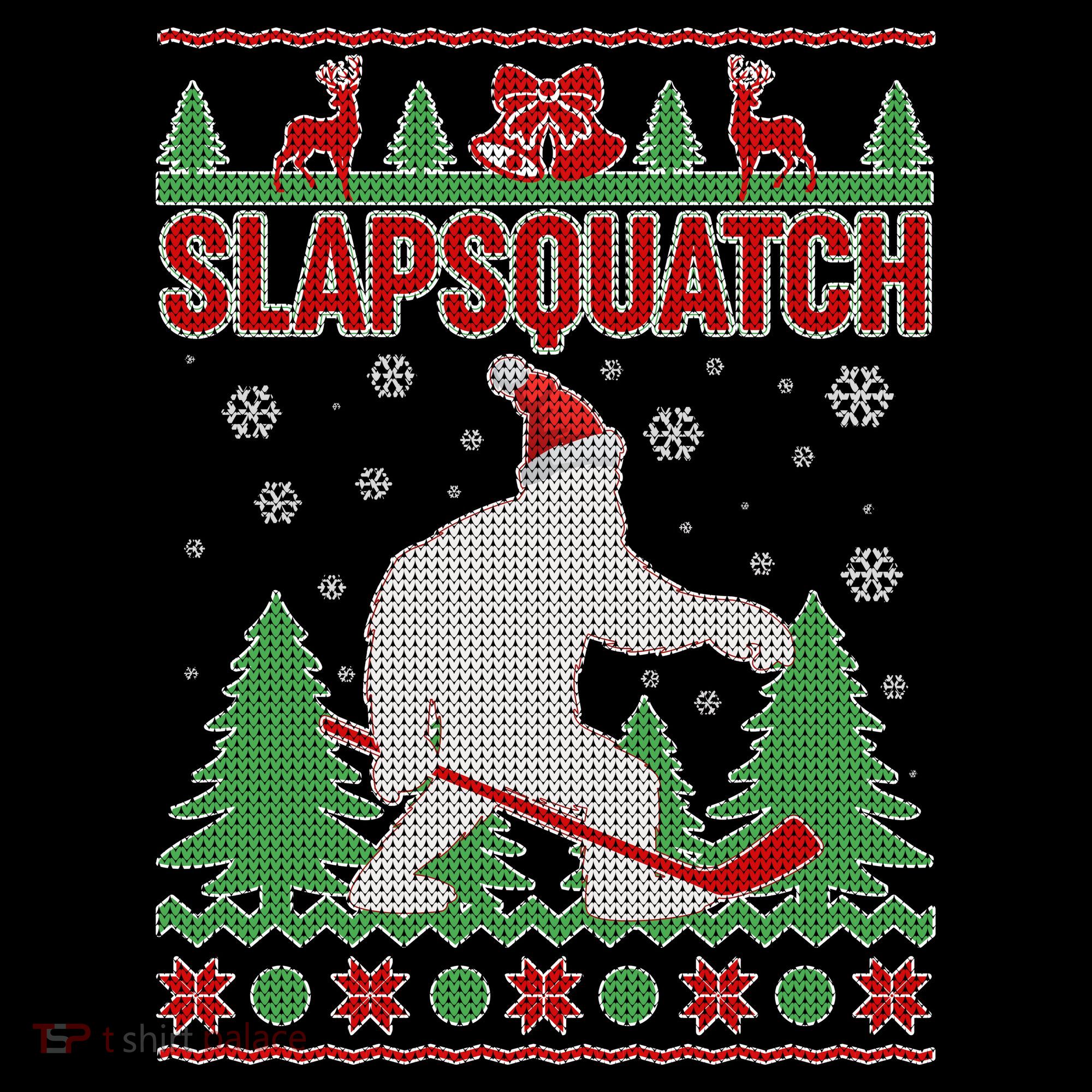 Slapsquatch Ugly Christmas Sweater Bigfoot Women's Hoodie