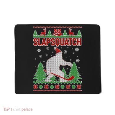 Slapsquatch Ugly Christmas Sweater Bigfoot Mousepad