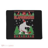 Slapsquatch Ugly Christmas Sweater Bigfoot Mousepad thumb 0