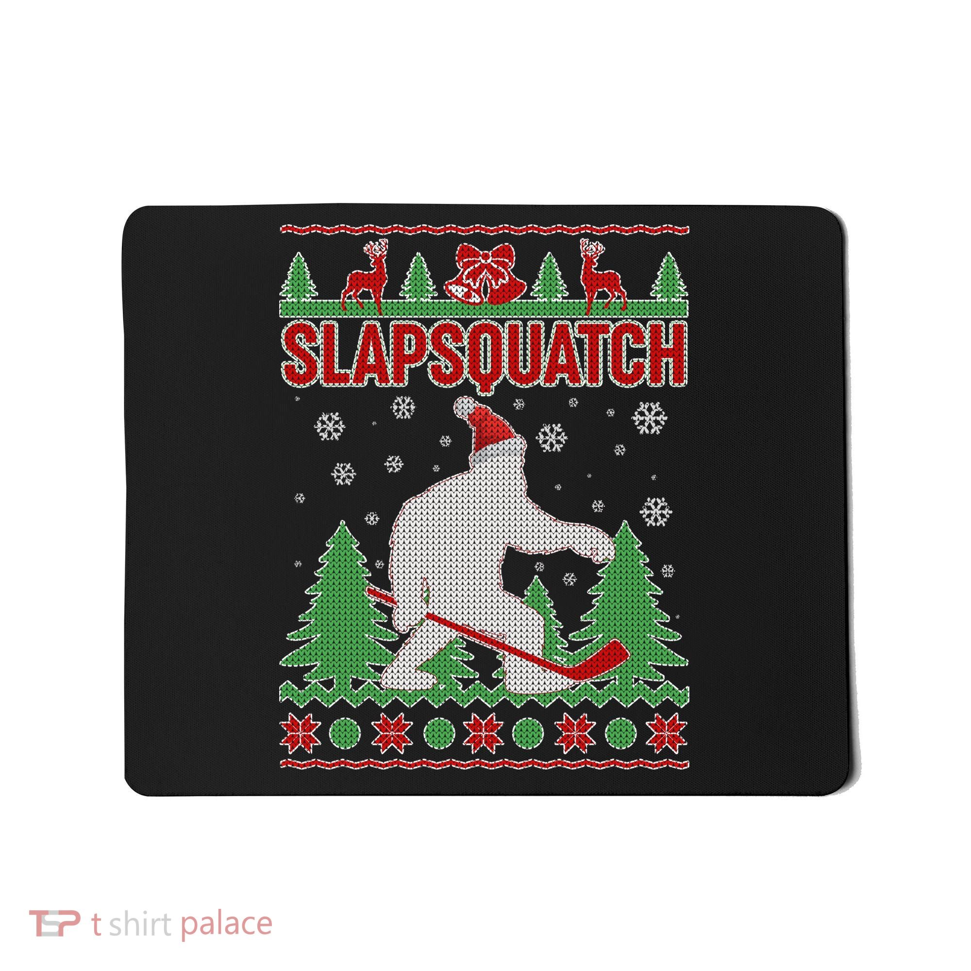 Slapsquatch Ugly Christmas Sweater Bigfoot Mousepad