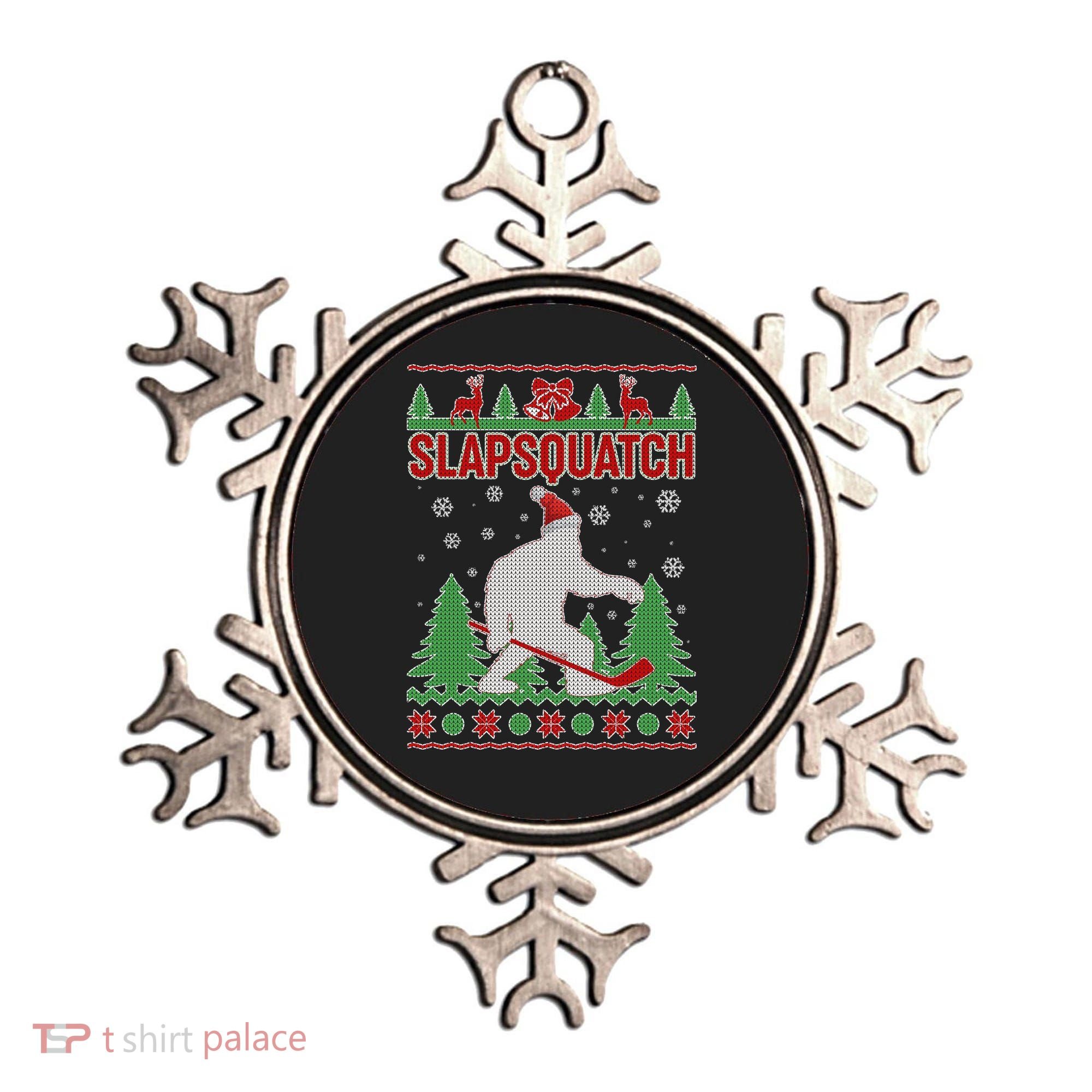 Slapsquatch Ugly Christmas Sweater Bigfoot Ornament