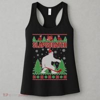 Slapsquatch Ugly Christmas Sweater Bigfoot Women's Tank Top thumb 3