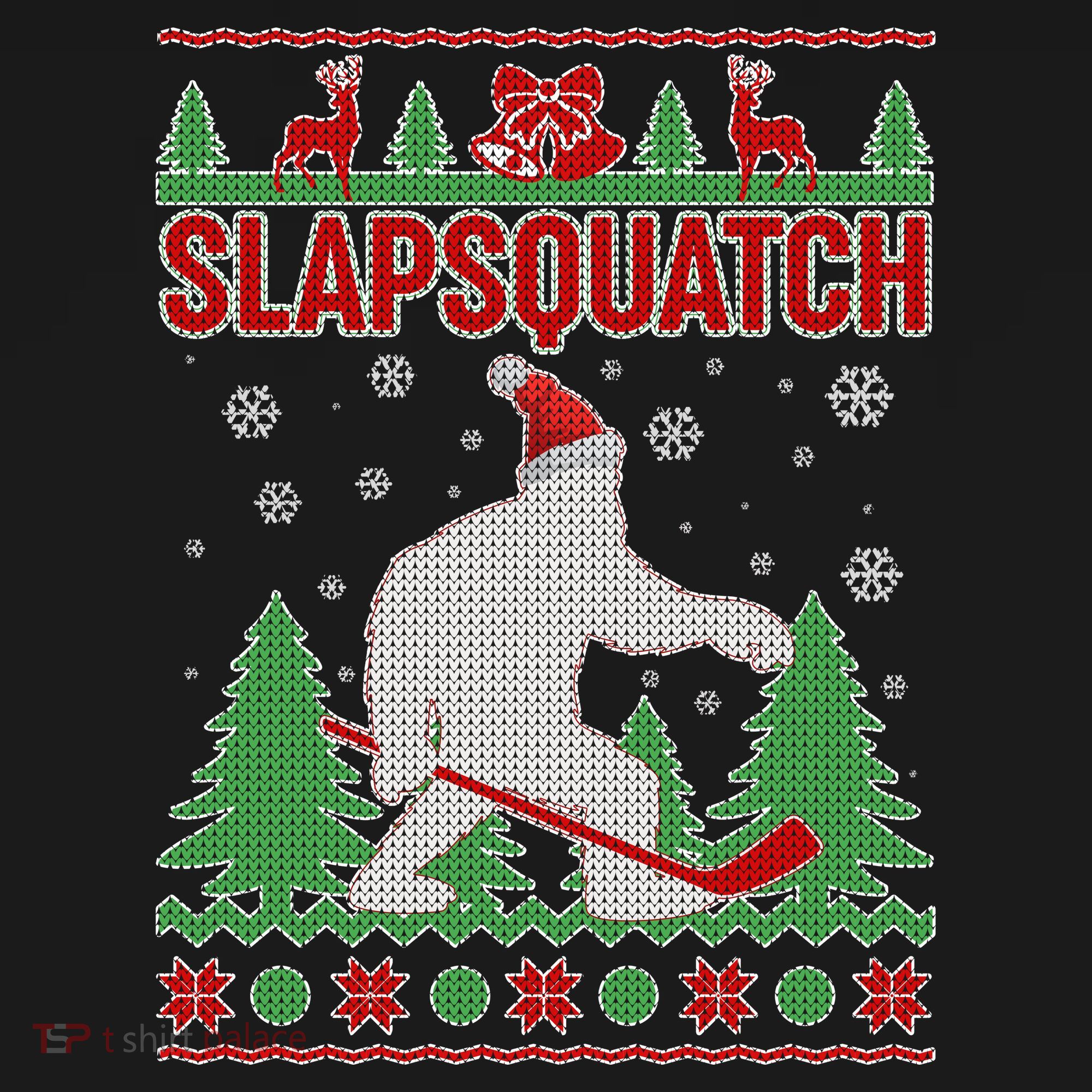 Slapsquatch Ugly Christmas Sweater Bigfoot Toddler Hoodie