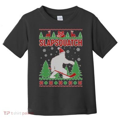 Slapsquatch Ugly Christmas Sweater Bigfoot Toddler T-Shirt