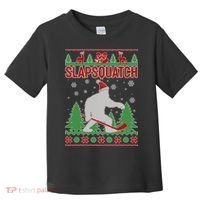 Slapsquatch Ugly Christmas Sweater Bigfoot Toddler T-Shirt thumb 0