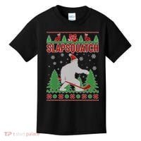 Slapsquatch Ugly Christmas Sweater Bigfoot Kids T-Shirt thumb 0