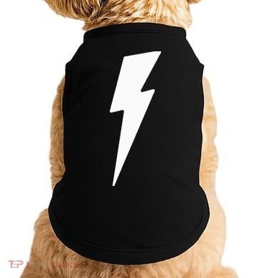 Simple Lightning Bolt In White Thunder Bolt Doggie Tank