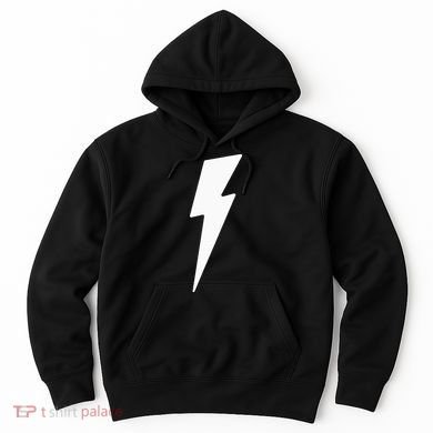 Simple Lightning Bolt In White Thunder Bolt Hoodie
