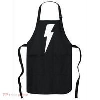 Simple Lightning Bolt In White Thunder Bolt Apron thumb 0
