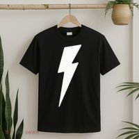 Simple Lightning Bolt In White Thunder Bolt T-Shirt thumb 2