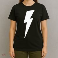Simple Lightning Bolt In White Thunder Bolt T-Shirt thumb 4