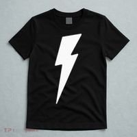 Simple Lightning Bolt In White Thunder Bolt T-Shirt thumb 5