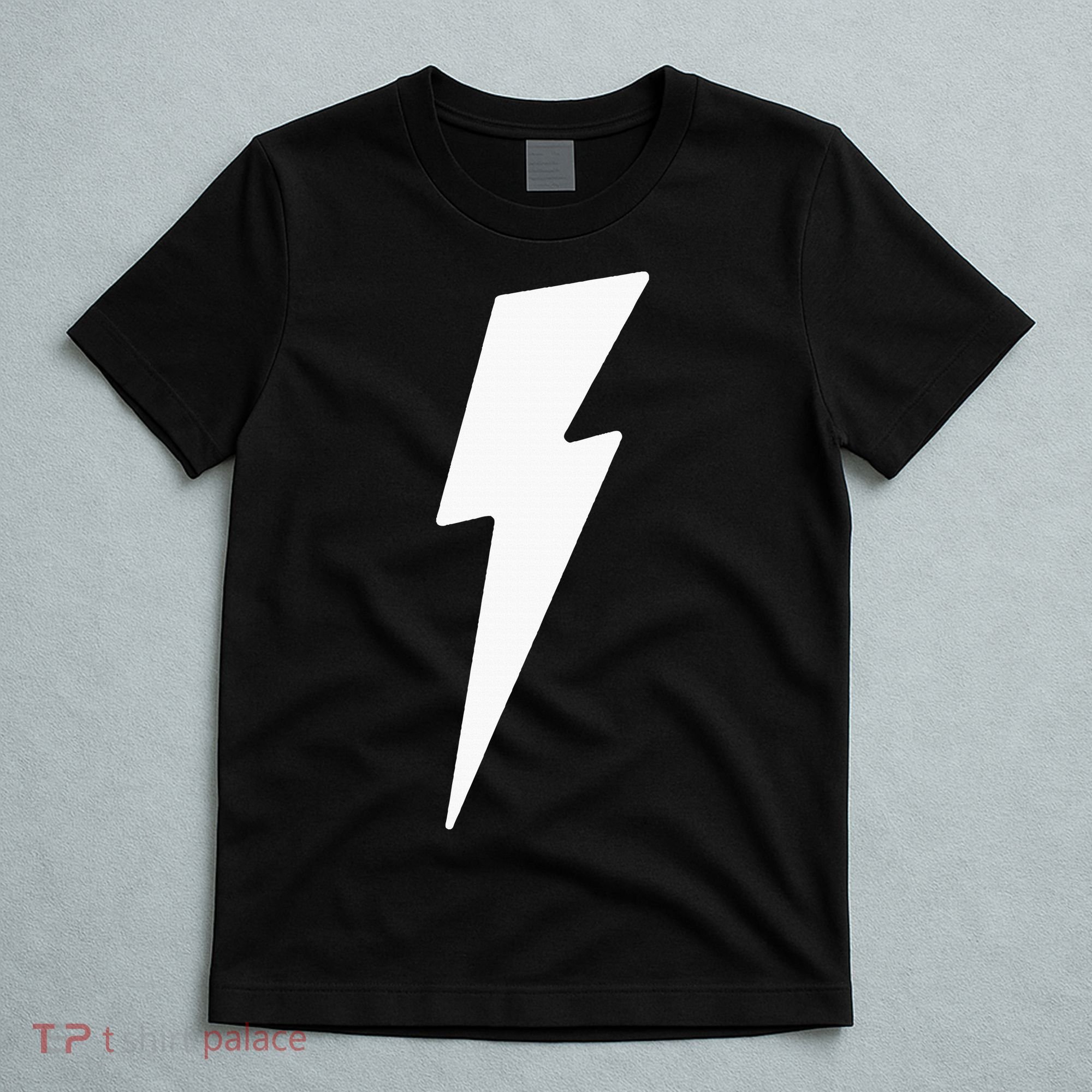 Simple Lightning Bolt In White Thunder Bolt T-Shirt