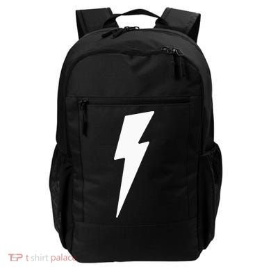Simple Lightning Bolt In White Thunder Bolt Backpack