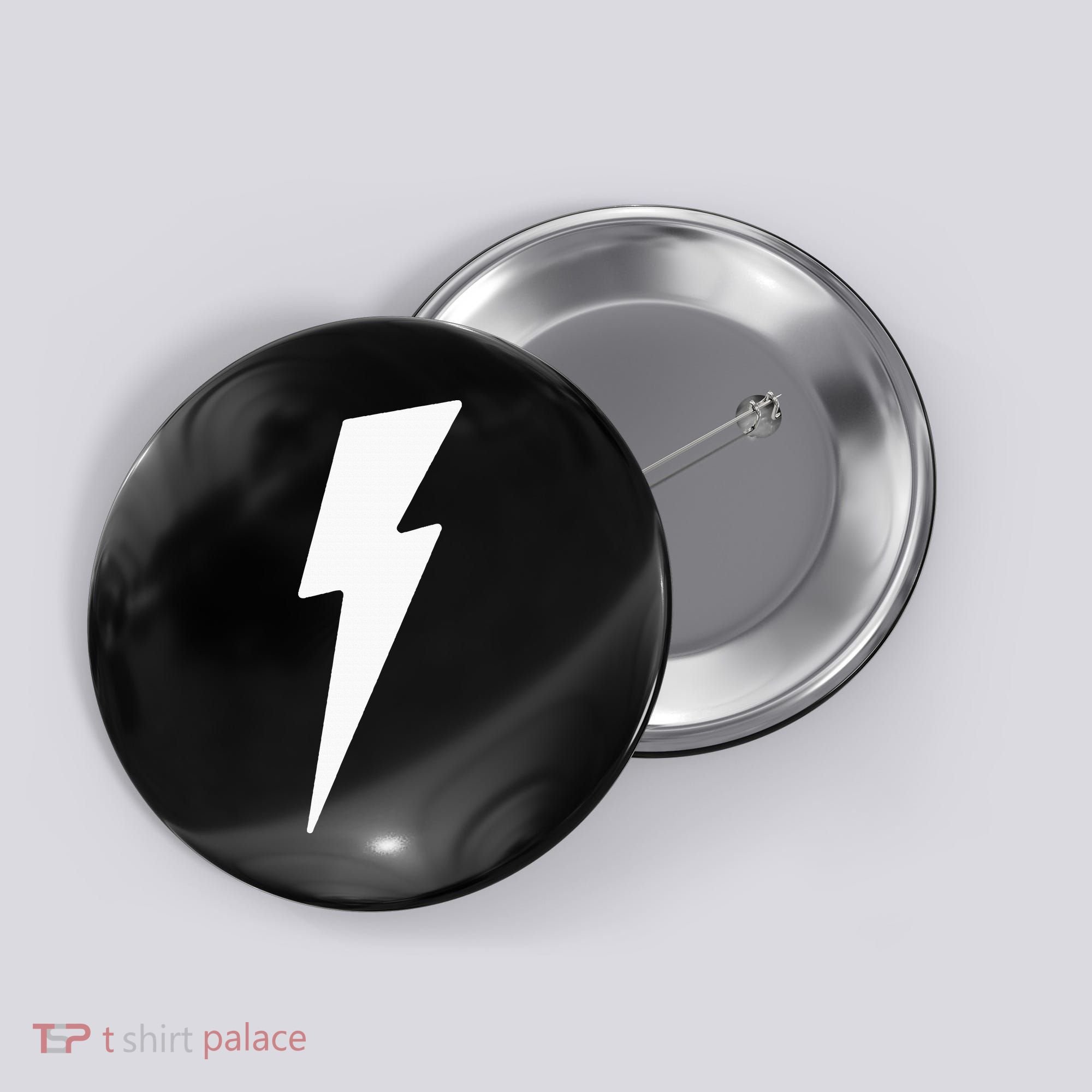 Simple Lightning Bolt In White Thunder Bolt Button