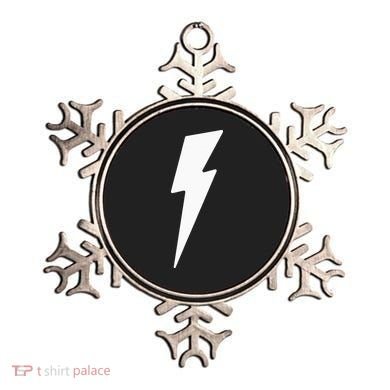 Simple Lightning Bolt In White Thunder Bolt Ornament