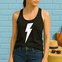 Simple Lightning Bolt In White Thunder Bolt Women's Tank Top thumb 2